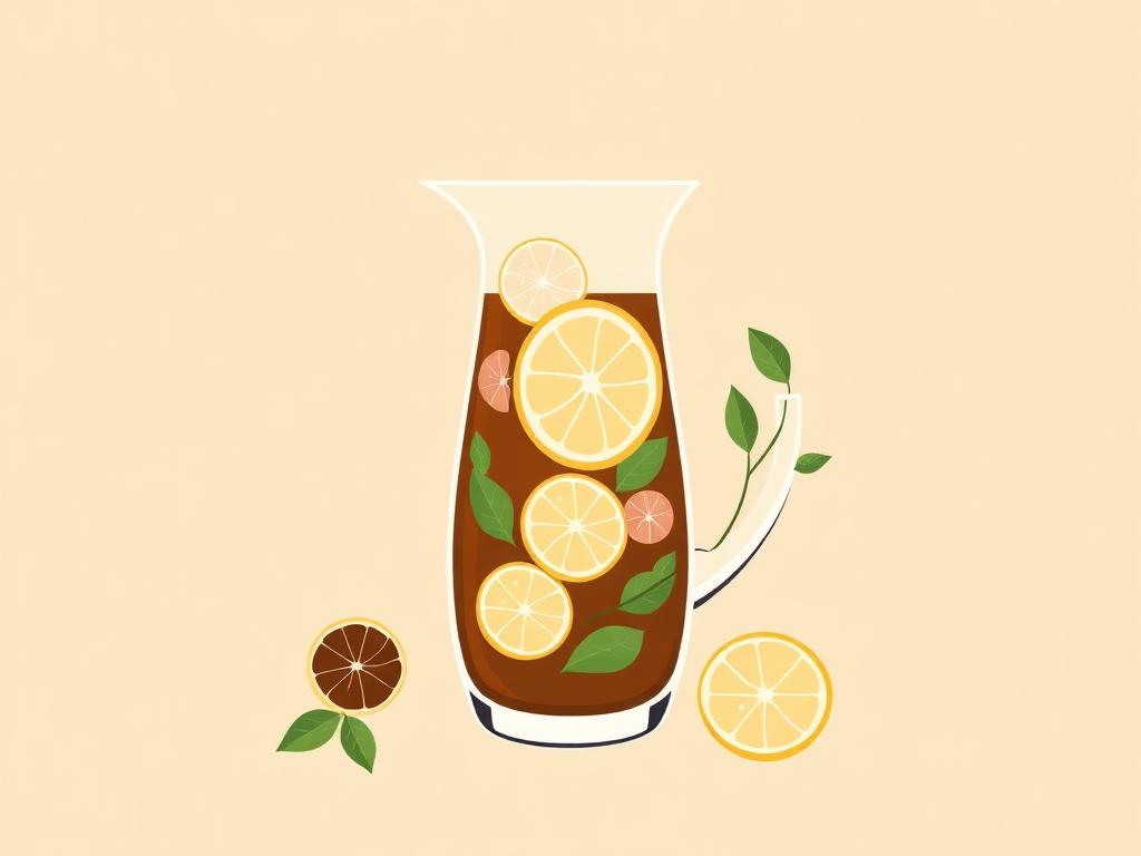 Tekening bij Cold brew limoen-munt
